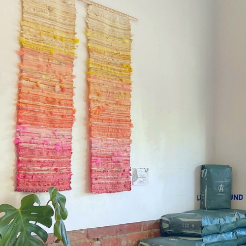 AURA Diptych Woven Wall Hanging