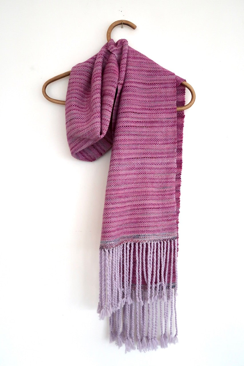 Fushia Handwoven Wool Scarf