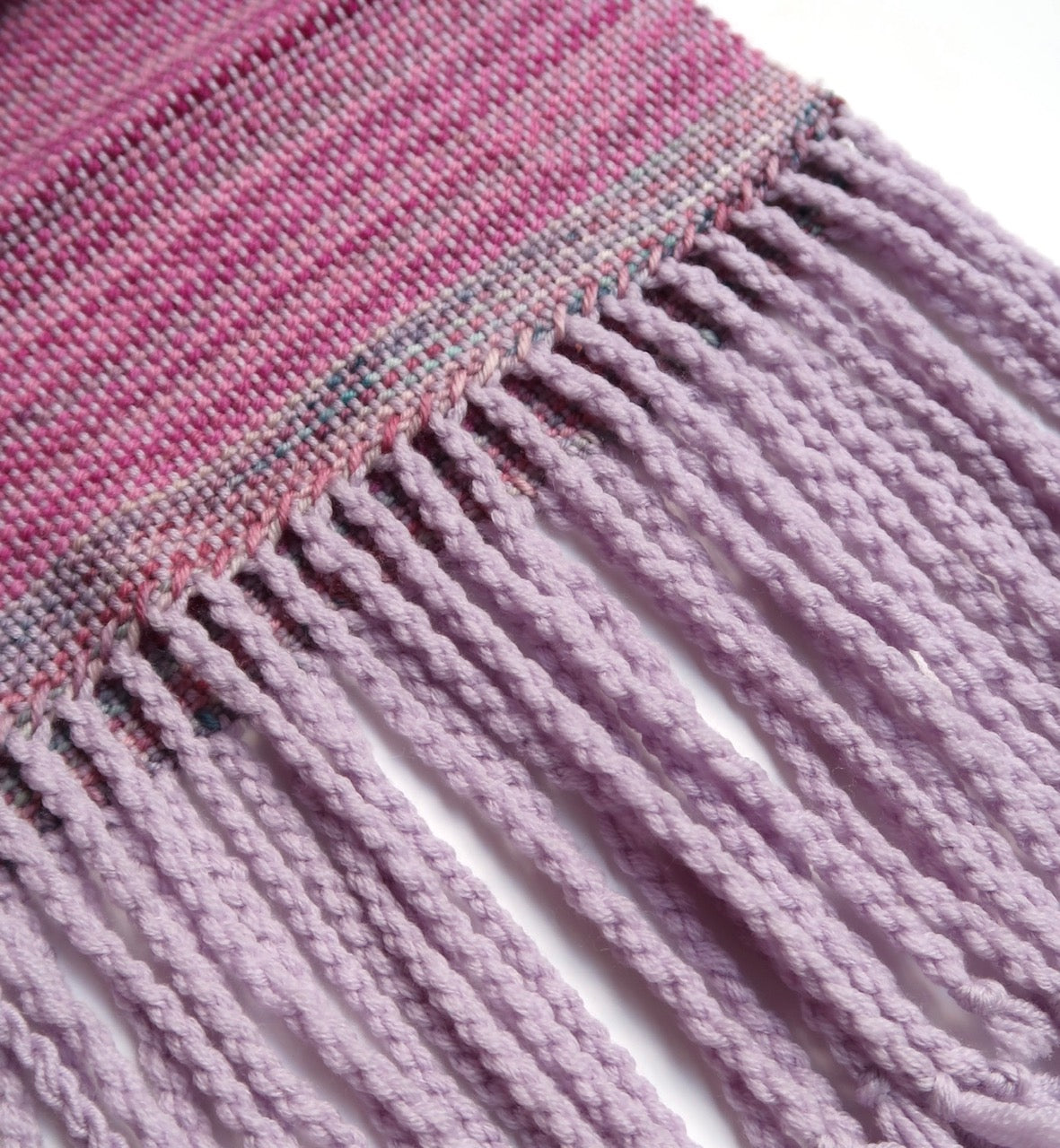 Fushia Handwoven Wool Scarf